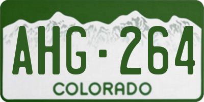 CO license plate AHG264