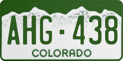 CO license plate AHG438