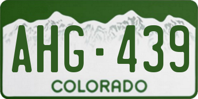 CO license plate AHG439