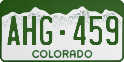 CO license plate AHG459