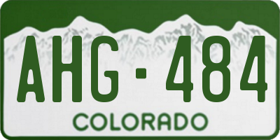 CO license plate AHG484