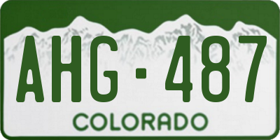 CO license plate AHG487