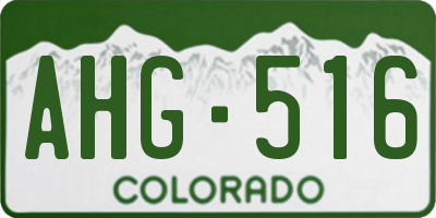 CO license plate AHG516