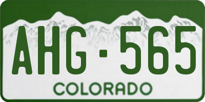 CO license plate AHG565