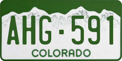 CO license plate AHG591