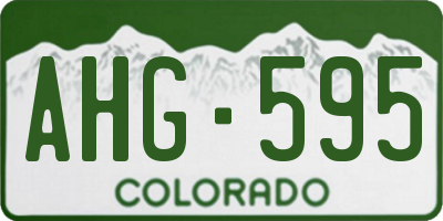 CO license plate AHG595