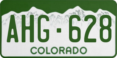 CO license plate AHG628