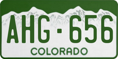 CO license plate AHG656