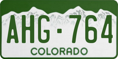 CO license plate AHG764