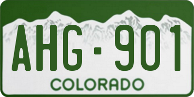 CO license plate AHG901