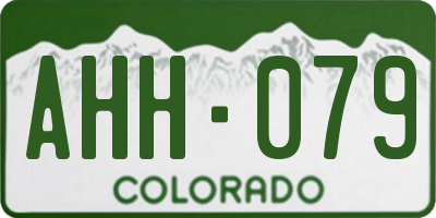 CO license plate AHH079