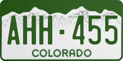 CO license plate AHH455