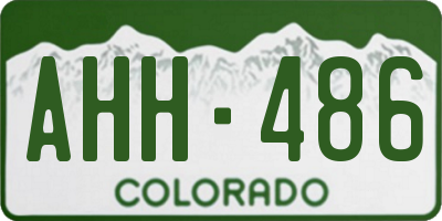 CO license plate AHH486