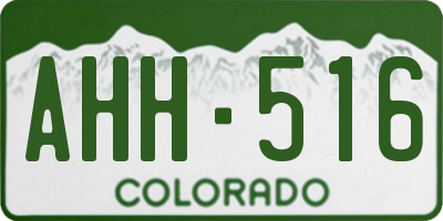 CO license plate AHH516