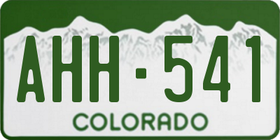 CO license plate AHH541