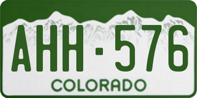CO license plate AHH576