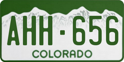 CO license plate AHH656