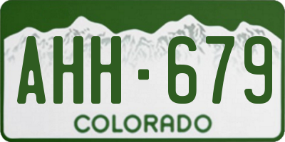 CO license plate AHH679
