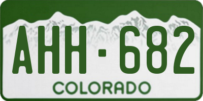 CO license plate AHH682