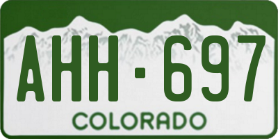 CO license plate AHH697