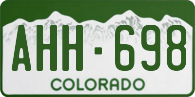 CO license plate AHH698