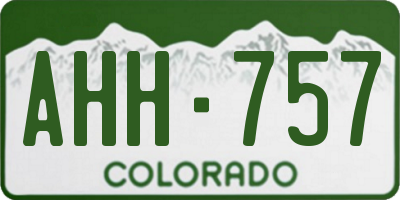 CO license plate AHH757