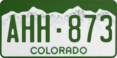 CO license plate AHH873