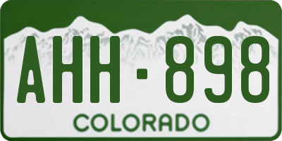 CO license plate AHH898