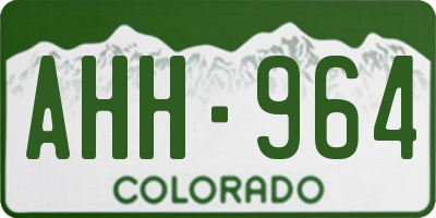 CO license plate AHH964