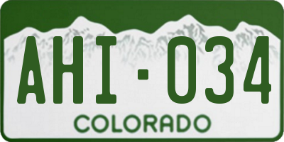 CO license plate AHI034