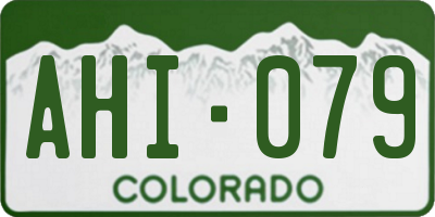CO license plate AHI079