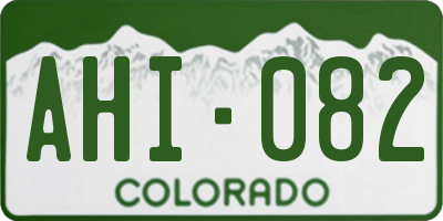 CO license plate AHI082