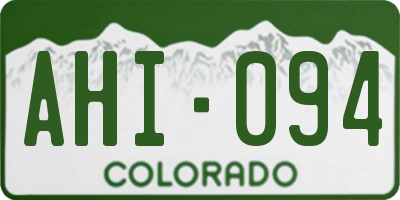 CO license plate AHI094