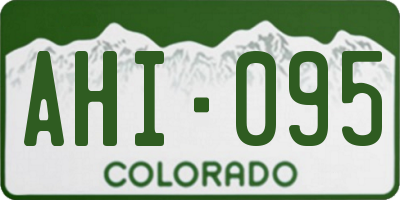 CO license plate AHI095