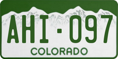 CO license plate AHI097
