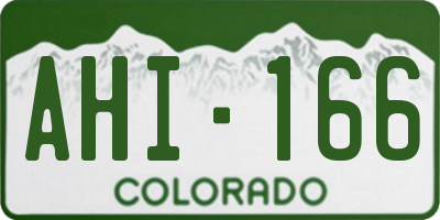 CO license plate AHI166