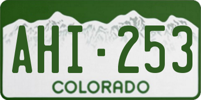 CO license plate AHI253