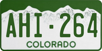 CO license plate AHI264