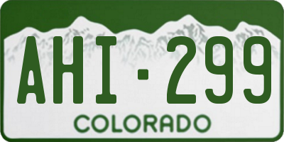 CO license plate AHI299