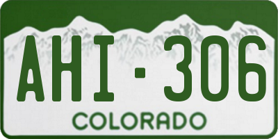 CO license plate AHI306