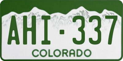 CO license plate AHI337
