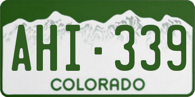 CO license plate AHI339