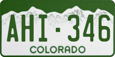 CO license plate AHI346