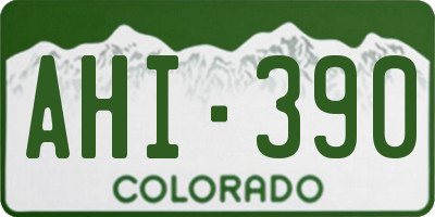 CO license plate AHI390