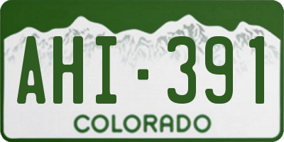 CO license plate AHI391