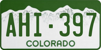 CO license plate AHI397