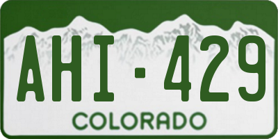 CO license plate AHI429