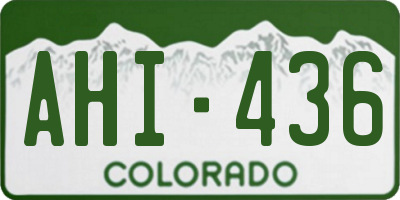CO license plate AHI436