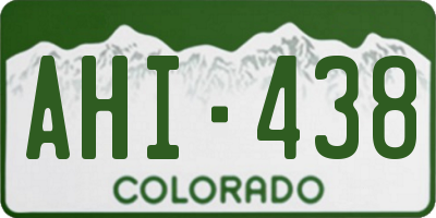 CO license plate AHI438