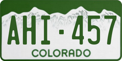 CO license plate AHI457
